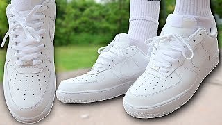 How To Lace Nike Air Force 1s 4 Ways w ON FEET  Featuring AF1 Lows THE BEST WAY [upl. by Margo]