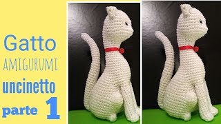 Gatto uncinetto amigurumi cat crochet parte 1 [upl. by Swagerty]