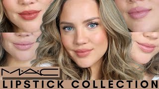 MAC Lipstick Collection  ALL wearable shades  Elanna Pecherle 2021 [upl. by Llenrap]