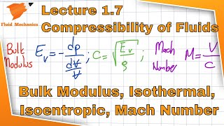 Fluid Mechanics 17  Compressibility of Fluids [upl. by Paradies177]