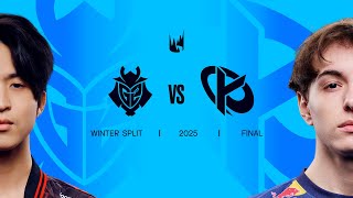 G2 vs KC  2025 LEC Winter Split Playoffs  Split Final [upl. by Namrak55]