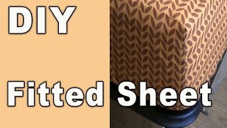 DIY  How to sew a fitted sheet crib sheet from a flat sheet [upl. by Nylrebmik]