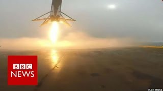 SpaceX rocket explodes during landing  BBC News [upl. by Aihsik]