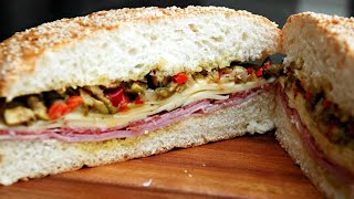 Authentic New Orleans Muffuletta Recipe [upl. by Tychonn]