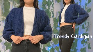 Trendy Crochet Cardigan Tutorial [upl. by Elora]