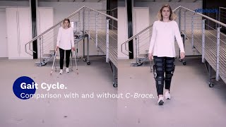 Gait cycle  Comparison with and without CBrace®  Ottobock [upl. by Coughlin827]