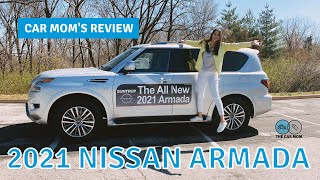 2021 Nissan Armada Fresh Look Same Problems  CAR MOM TOUR [upl. by Annoit]