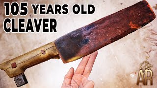 Antique Meat Cleaver Restoration  105 Years old [upl. by Chaddy890]