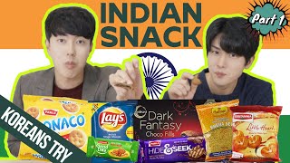 ULTIMATE INDIAN SNACK HAUL  KOREAN REACTION  PART 1 [upl. by Ulrike469]