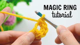 How to Crochet a Magic Ring  Amigurumi Beginner Basics [upl. by Seabrooke]