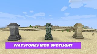 Minecraft Mod Spotlight Waystones  Mod tutorial [upl. by Chuipek806]