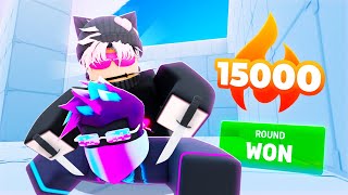 I Only Used KNIFE To Reach 15000 Winstreak IN Roblox RIVALS [upl. by Augy230]