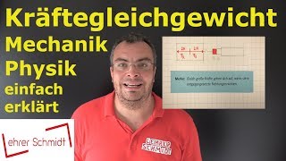 Kräftegleichgewicht  Mechanik  Physik  einfach erklärt  Lehrerschmidt [upl. by Hasheem902]