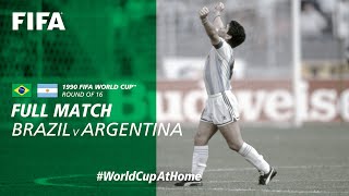 Brazil v Argentina  1990 FIFA World Cup  Full Match [upl. by Merwyn702]