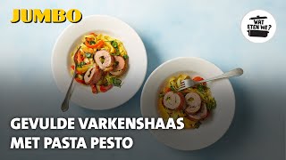 Wat eten we Gevulde varkenshaas met pasta pesto [upl. by Jablon]