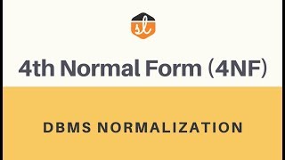 4th Normal Form 4NF  MultiValued Dependency  Database Normalization [upl. by Tyrrell677]