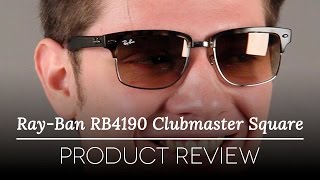 RayBan RB4190 Clubmaster Square Sunglasses Review [upl. by Eural888]