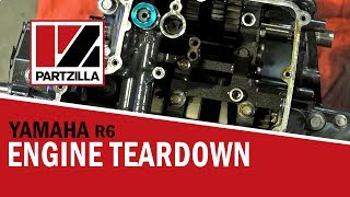 Yamaha YZF R6 Engine Teardown  Partzillacom [upl. by Essam]