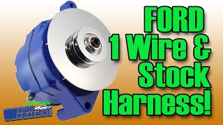 How To 1 Wire Alternator Using Original Ford Wiring [upl. by Ahsiekit]