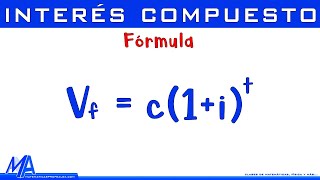 Fórmula del interés compuesto  Explicación [upl. by Volnak895]