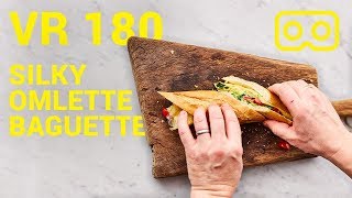 Quick Cheese Omelette Baguette VR180  Jamie Oliver [upl. by Ahsla511]