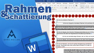 Rahmen und Schattierungen in Word [upl. by Turino]