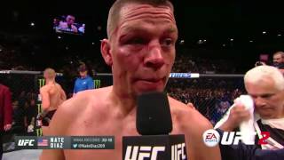 UFC 196 Nate Diaz and Conor McGregor Octagon Interview [upl. by Kirenoj60]