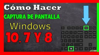 Como Tomar Captura de Pantalla en Computadora ✅ Windows 10 Windows 7 y 8 [upl. by Eikceb]