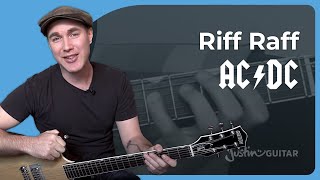 Riff Raff Guitar Lesson  ACDC [upl. by Thedrick]