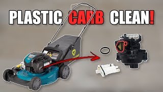 How to Clean a Plastic Briggs amp Stratton Carburetor [upl. by Ellehcen868]