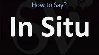 How to Pronounce In Situ CORRECTLY [upl. by Pestana]