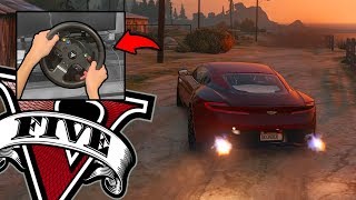 Using a Thrustmaster TMX Steering Wheel to Drive in GTA V  Mod Test [upl. by Sucerdor222]