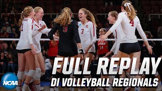 Stanford vs Utah 2019 NCAA womens volleyball regionals  FULL REPLAY [upl. by Htebaras]