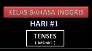 Kelas Bahasa Inggris  Tenses Bagian I [upl. by Ruyle367]