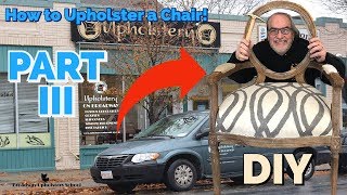 HOW TO Upholstering a Dining Chair for PART 3 Padding amp Upholstering Seat [upl. by Nomzed]