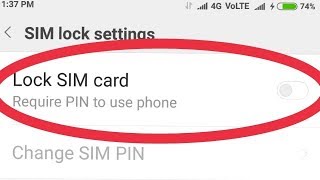 How To Disable SIM Lock Password In Android [upl. by Lilly]