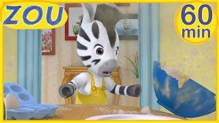 Zou in English 🍳 ZOU HELPS AT HOME 🚿 60 min COMPILATION  Cartoons [upl. by Lemuela]