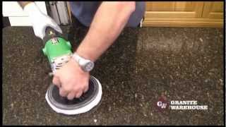 How to Re Polish a Granite or Engineered stone top  MB Stoncare MB 20 [upl. by Fihsak]