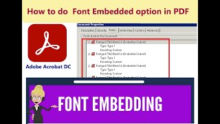 How to do Font Embedded option in PDF [upl. by Irihs]