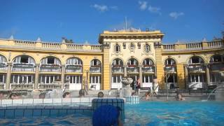 Tour of Széchenyi Thermal Bath and Swimming Pool in Budapest Hungary [upl. by Ahsoet206]