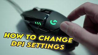 Logitech G502 Hero Mouse  How to Change DPI Settings [upl. by Areikahs]