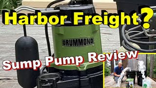 Harbor Freight Sump Pump Review DRUMMOND 13 hp [upl. by Nnayt]