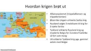 Første verdenskrig  13  Oversikt [upl. by Ileek]