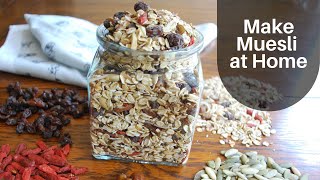 Muesli Recipe  Homemade Muesli  Muesli Breakfast  Healthy Oats Recipe for Weight Control [upl. by Atnek509]