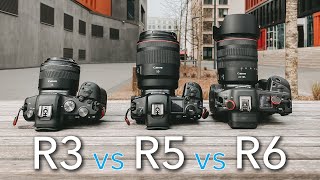 Canon EOS R3 vs R6 vs R5  which cameras suits you better [upl. by Accire]