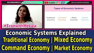 Economic Systems Explained  Traditional Economy  Command Economy  Mixed Economy  Market Economy [upl. by Ayle905]