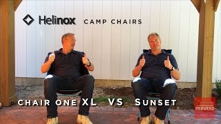 REDVERZ Helinox Chair One XL vs Sunset Chair Comparison [upl. by Attekal]