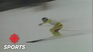 Todd Brookers Notorious Ski Crash in Kitzbuhel in 1987 [upl. by Alyam]