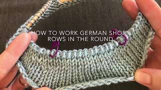 German Short Rows in the round [upl. by Virgina371]