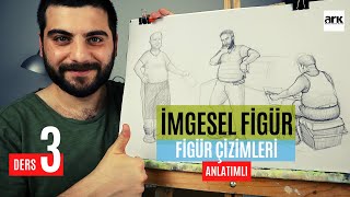 İMGESEL ÇİZİM ÖRNEKLERİ 3  FİGÜR ÇİZİMLERİ  FİGÜR ESKİZLERİ  imgesel  imgesel çizim [upl. by Lacy]